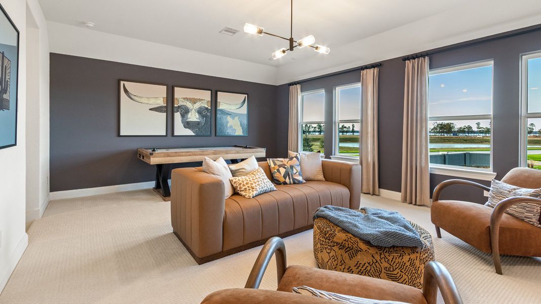 Furnished interior in a model home at Sundance Cove in Crosby (Image 33).