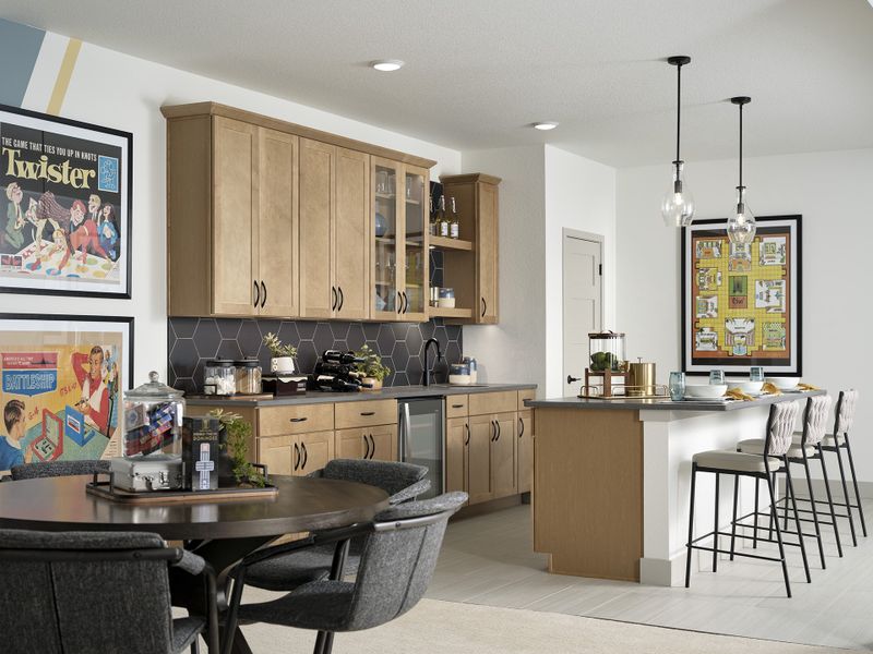 Furnished interior in a model home at Cloverleaf - Pinnacle Collection in Monument (Image 8).