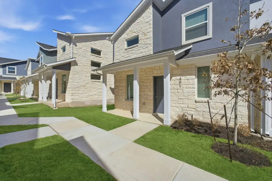 Exterior details of a home in Municipal Drive Townhomes, Leander (Image 3).