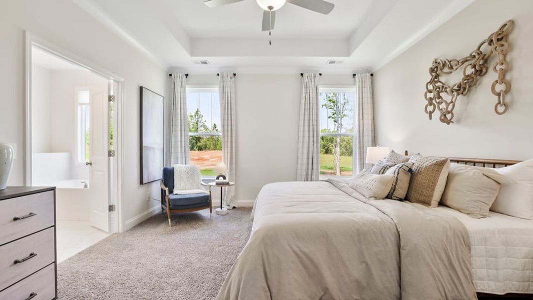 Furnished interior in a model home at Arrowood Acres in Enoree (Image 31).