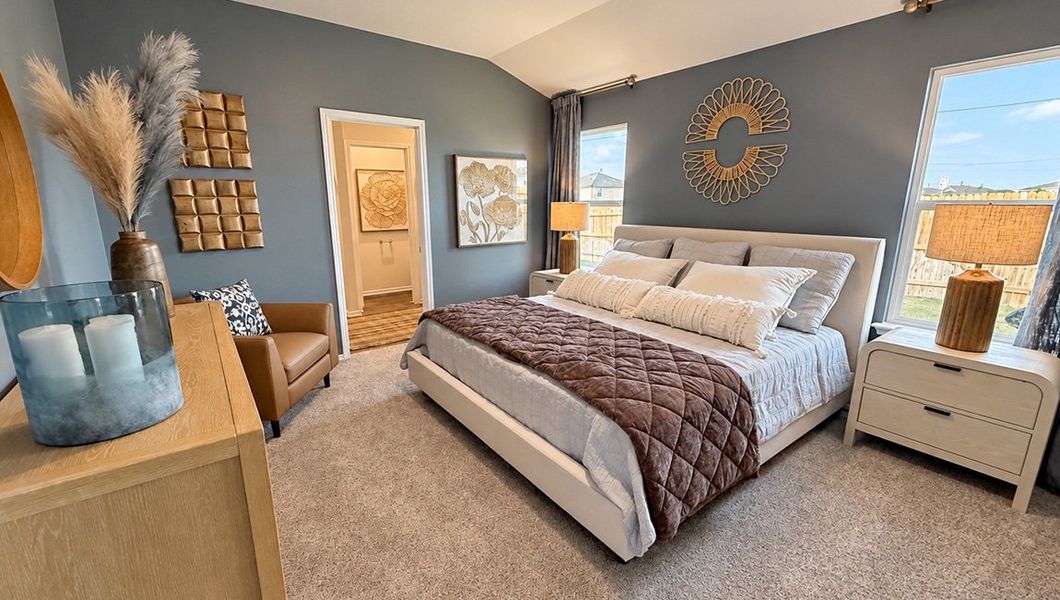 Furnished interior in a model home at Redbird Ranch in San Antonio (Image 55).