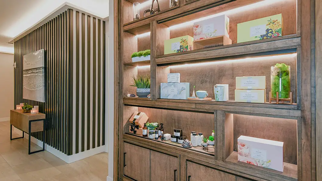 Furnished interior in a model home at Esplanade at Rivergrass in Naples (Image 4).