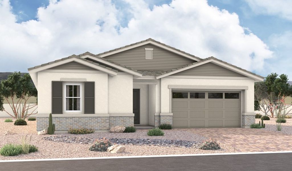 Front exterior of a home in the Portfolio at Bella Rosa community, located in Phoenix, AZ (Image 6).