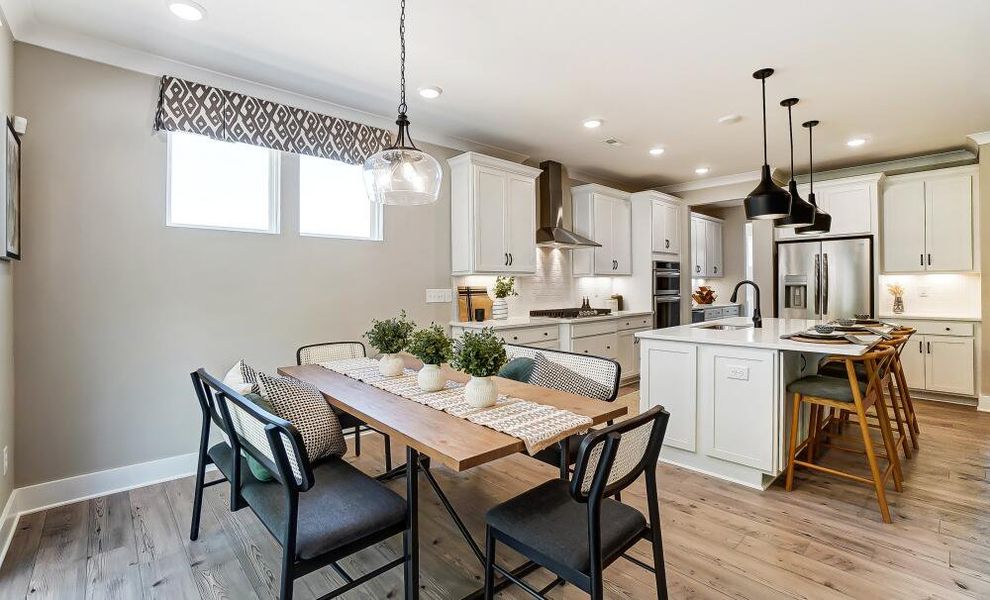 Furnished interior in a model home at The Greens at Springlake in York (Image 3).