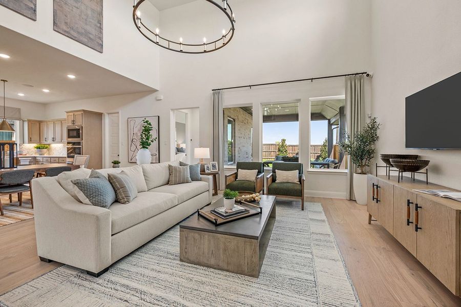 Furnished interior in a model home at Meadow Run in Melissa (Image 8). Furnished interior in a model home at Meadow Run in Melissa (Image 8).