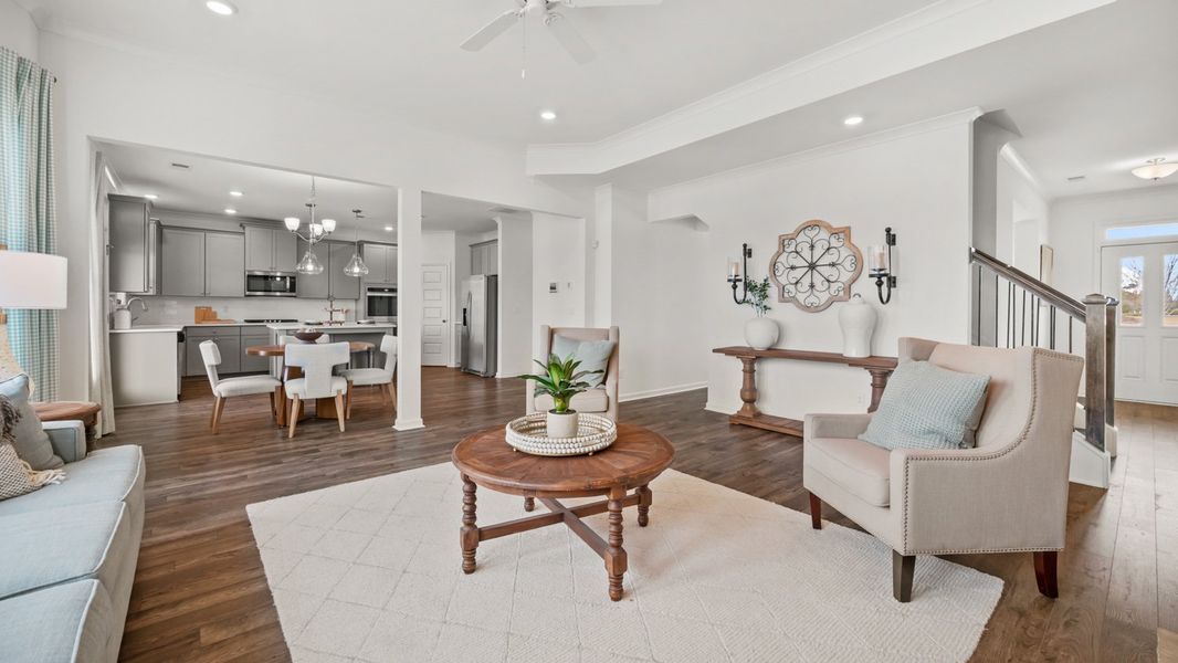 Furnished interior in a model home at Water Oak Estates in Lawrenceville (Image 38).