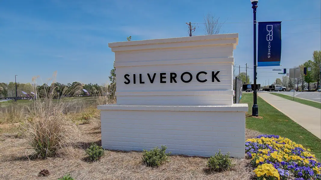 Entrance to the Silverock community in McDonough, GA, featuring signage and landscaping (Image 1).