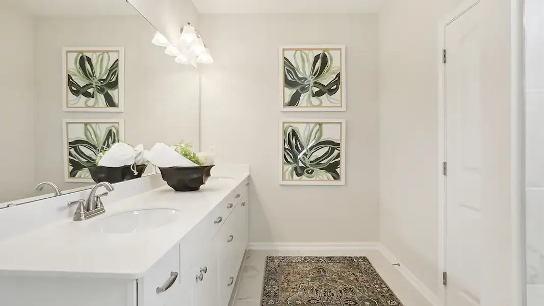 The Braselton II Primary Bathroom | Pineworth Landing | Macon, GA