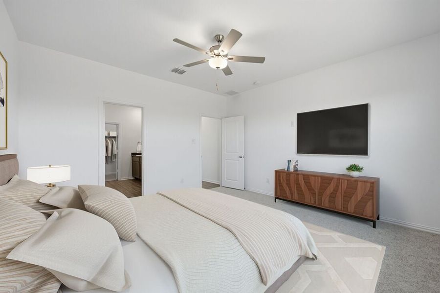 Furnished interior in a model home at Madero 50s in Fort Worth (Image 132).