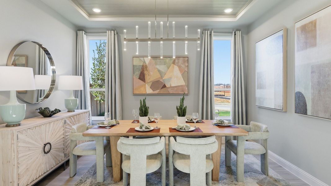 Furnished interior in a model home at Lakeshore Bluffs in Shady Shores (Image 8).