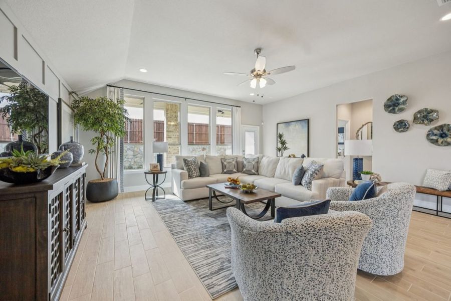 Furnished interior in a model home at Arcadia Trails in Balch Springs (Image 21).