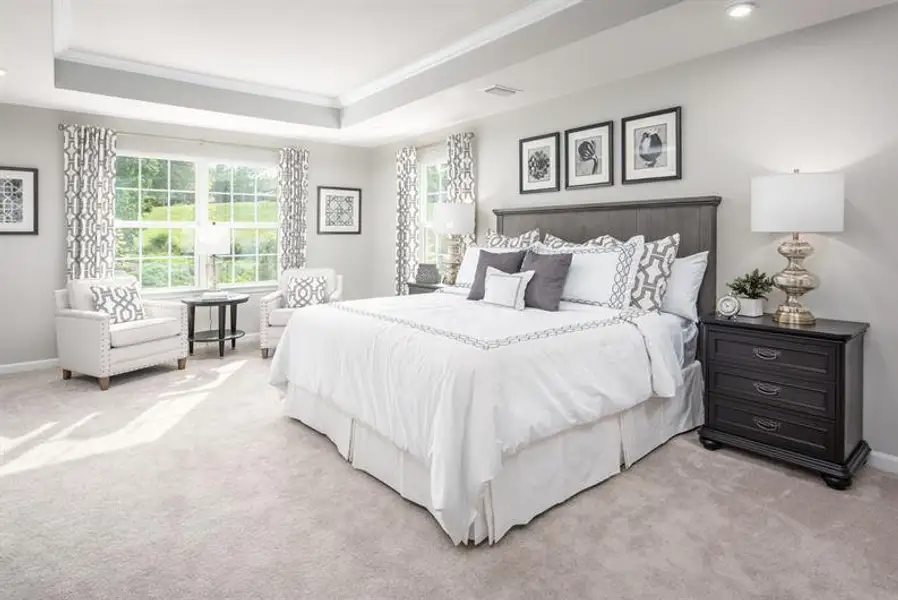 Furnished interior in a model home at Claiborne in Landrum (Image 3).