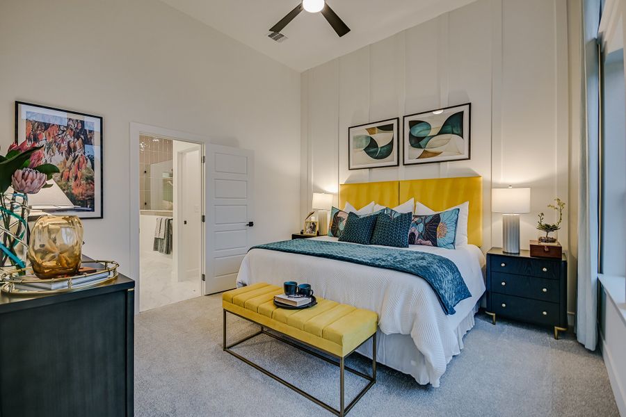 Furnished interior in a model home at South Brook in Leander (Image 20).