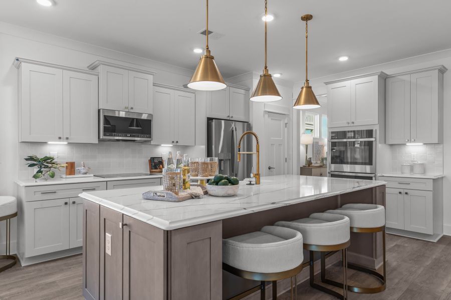 Furnished interior in a model home at Belmont at Albemarle in Hertford (Image 12).