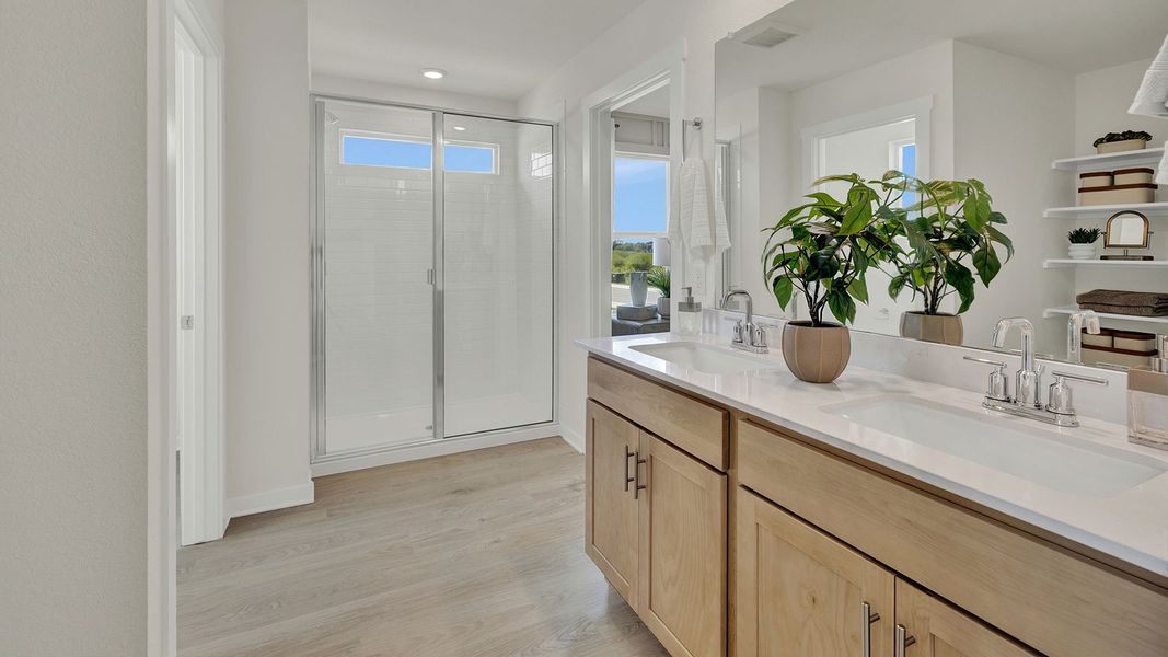 Furnished interior in a model home at Mayfair in New Braunfels (Image 31).