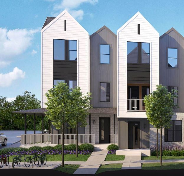 Front exterior of a home in the 44Tenn Townhomes community, located in Nashville, TN (Image 3). Front exterior of a home in the 44Tenn Townhomes community, located in Nashville, TN (Image 3).