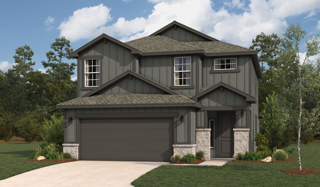 Front exterior of a home in the Veranda Designer community, located in San Antonio, TX (Image 20).