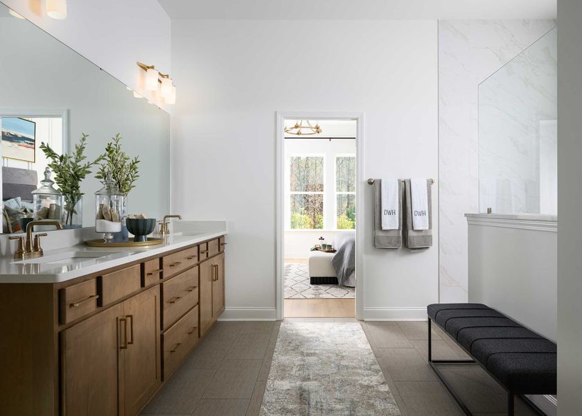 Furnished interior in a model home at Whitley Preserve – Enclave Collection in Mint Hill (Image 16).