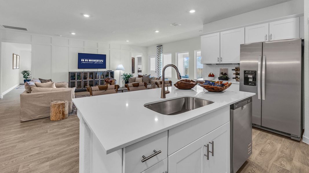 Furnished interior in a model home at Sonoma Oaks in Fredericksburg (Image 23).