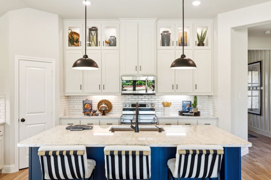 Furnished interior in a model home at Pirate Village in Granbury (Image 16).