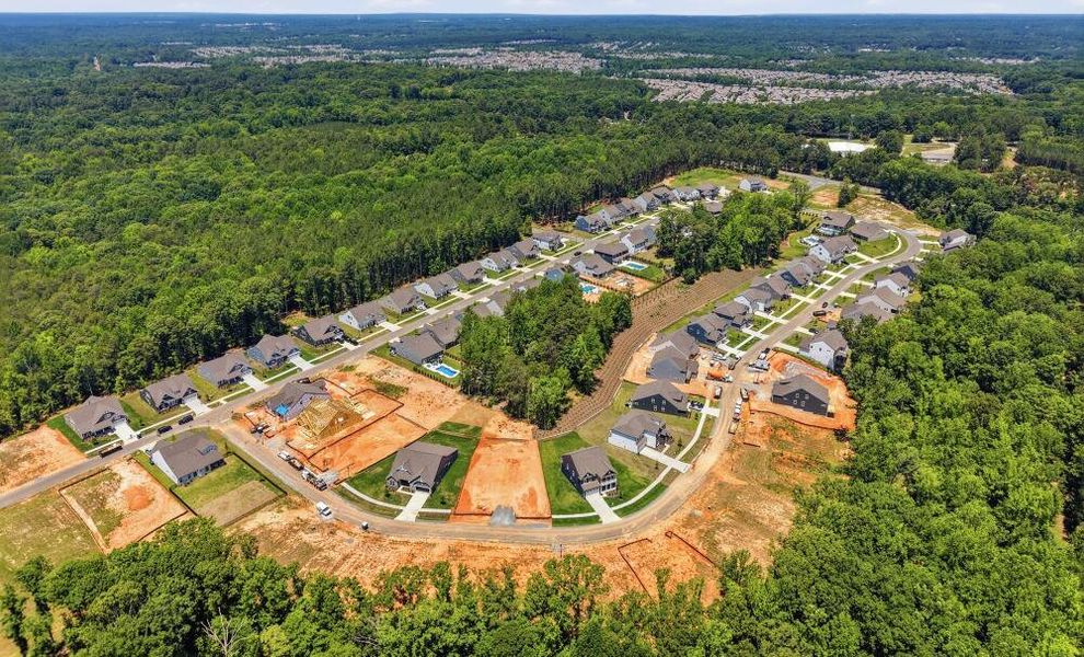 Aerial view of the Rone Creek community in Waxhaw, NC, showing layout and nearby surroundings (Image 8). Aerial view of the Rone Creek community in Waxhaw, NC, showing layout and nearby surroundings (Image 8).