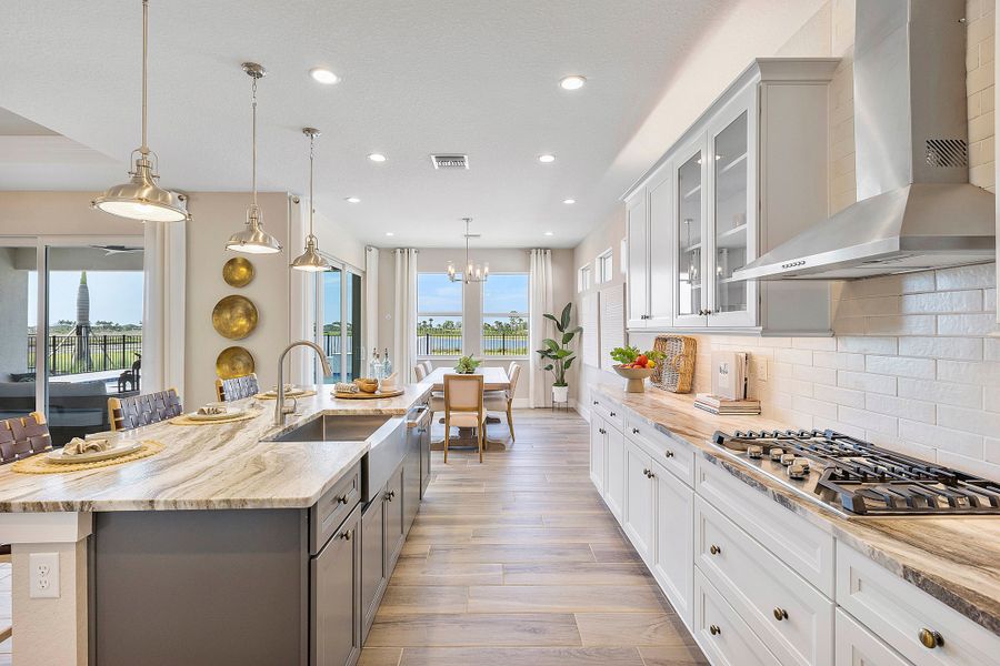 Furnished interior in a model home at The Sanctuary – Royal Collection in Punta Gorda (Image 11).