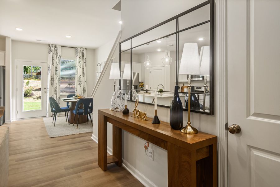 Furnished interior in a model home at Cottage Corners in Taylors (Image 3).