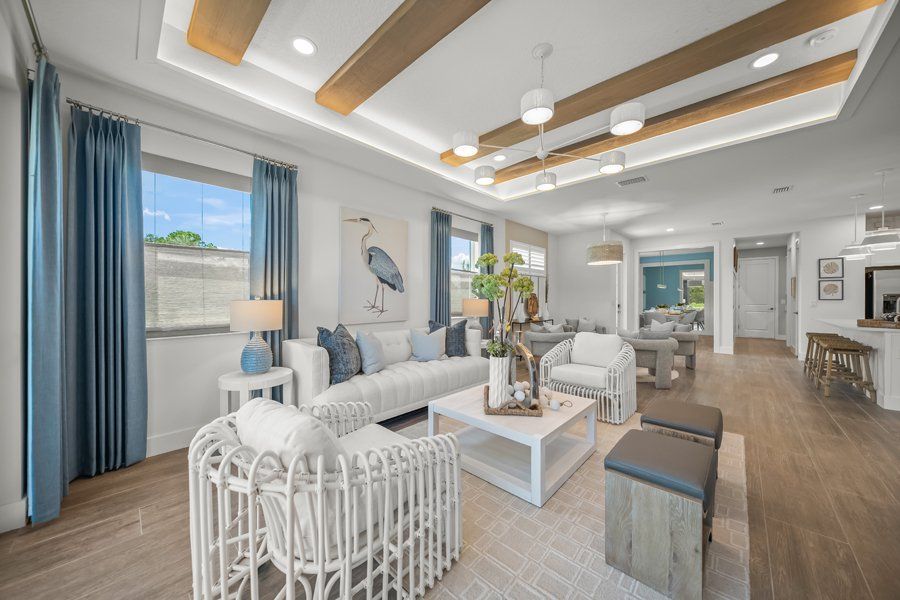 Furnished interior in a model home at Shellstone at Waterside in Sarasota (Image 52).