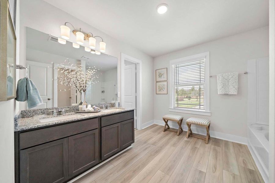 Furnished interior in a model home at Enclave at Cypress in Cypress (Image 16).