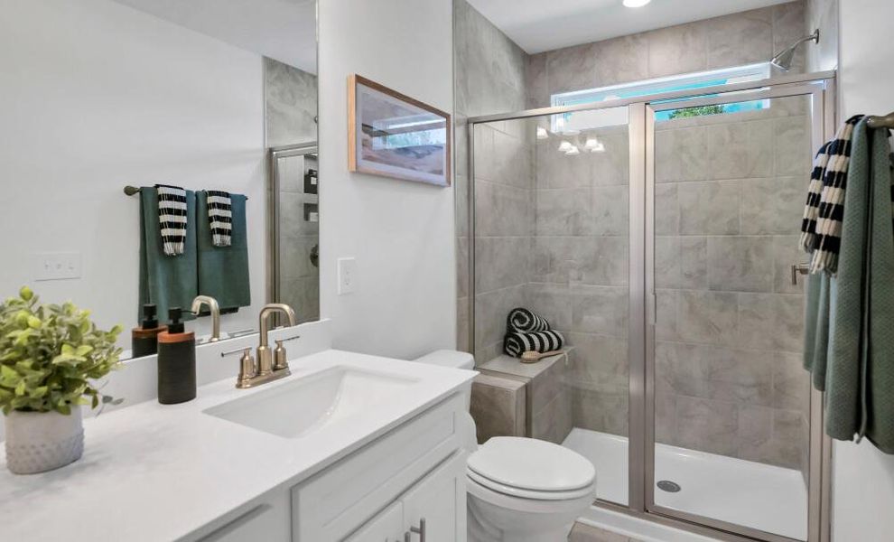 Furnished interior in a model home at Lauren Park Townhomes in Lexington (Image 7).