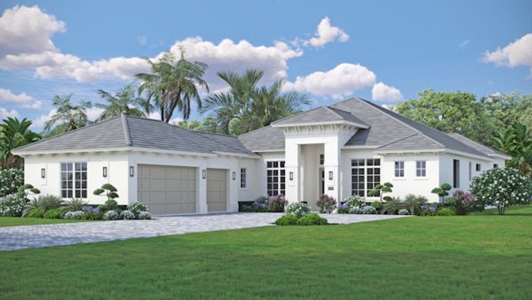 Front exterior of a home in the The Reserve at Grand Harbor community, located in Vero Beach, FL (Image 25).