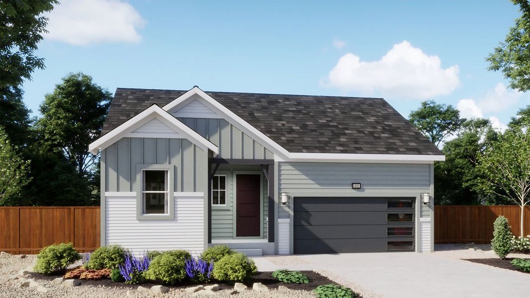 Front exterior of a home in the The Manors Collection at Golden Overlook community, located in Golden, CO (Image 12).