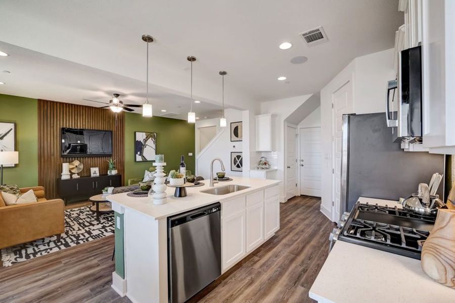 Furnished interior in a model home at Center 45 in Round Rock (Image 19). Furnished interior in a model home at Center 45 in Round Rock (Image 19).