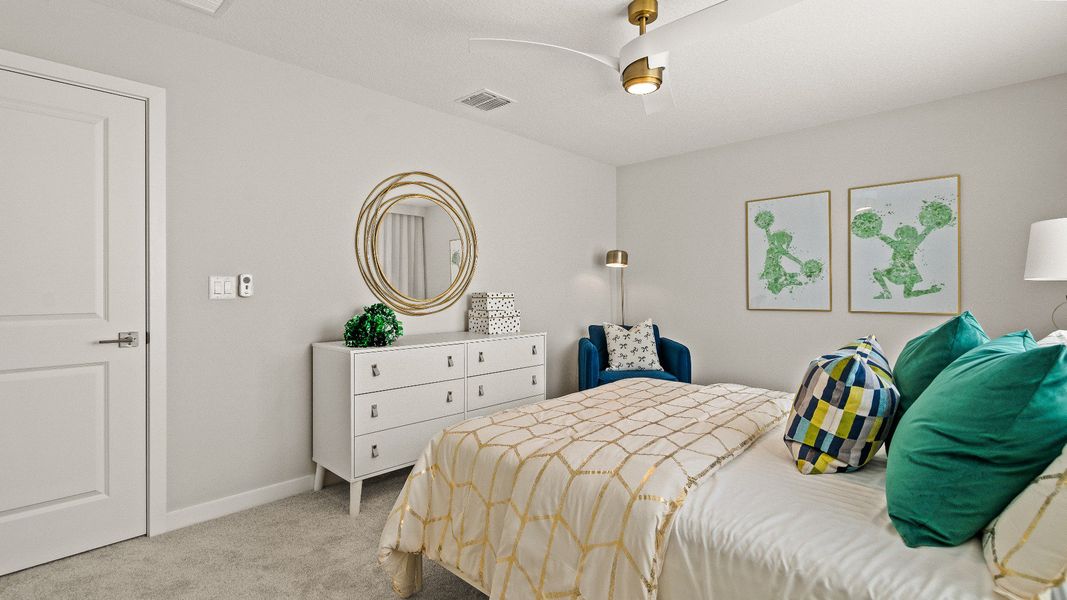DRB Homes Model Floor Plan Secondary Bedroom, Granary Park New Homes in Clay County, located in Jacksonville, Florida