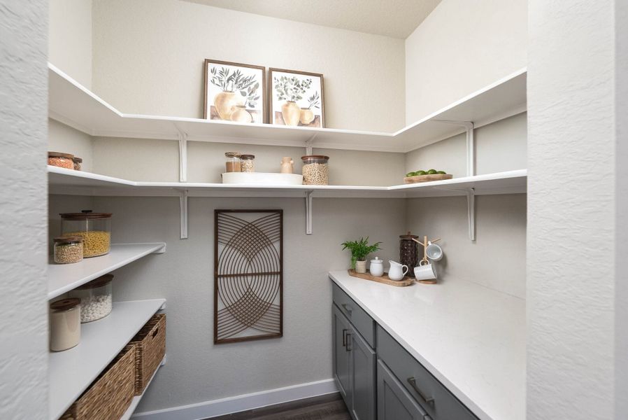 Furnished interior in a model home at August Fields in New Braunfels (Image 17). Furnished interior in a model home at August Fields in New Braunfels (Image 17).