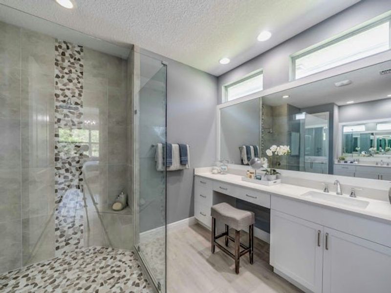 Furnished interior in a model home at High Pointe in Vero Beach (Image 73).