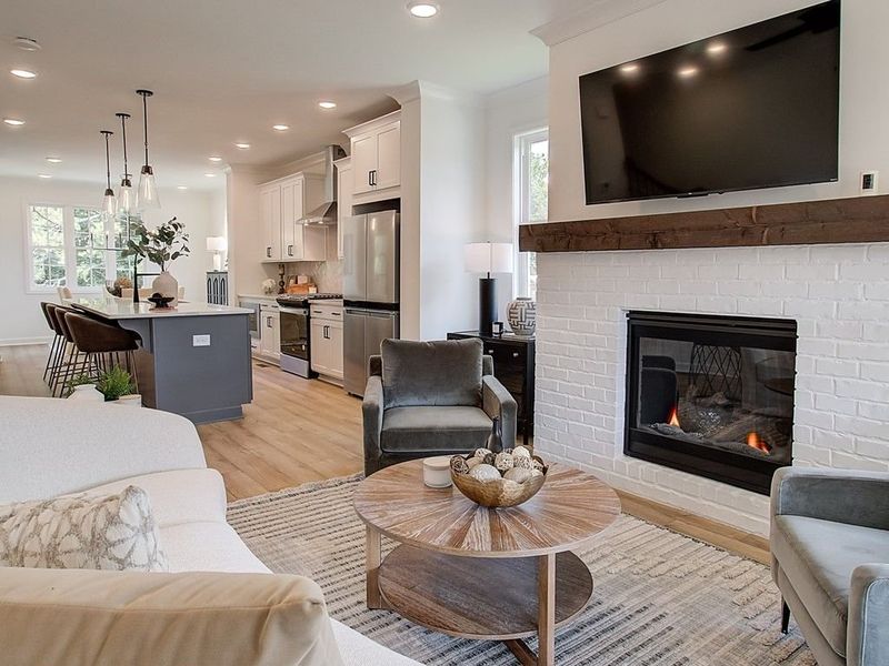 Family Room:Townes at South Main - Model Family Room:Townes at South Main - Model