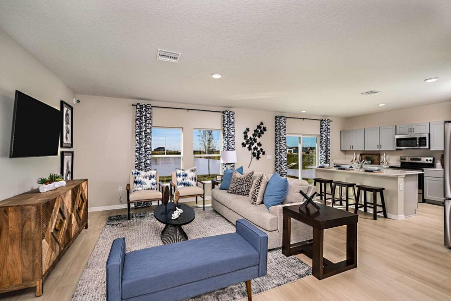 Furnished interior in a model home at Scenic Terrace in Lake Hamilton (Image 10).