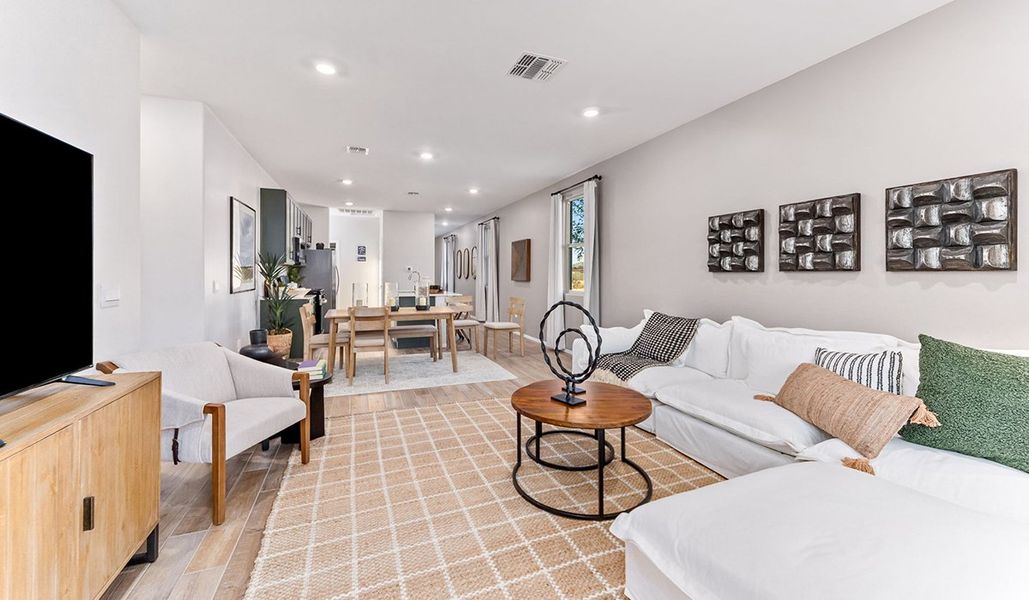 Furnished interior in a model home at Coronet at Gladden Farms in Marana (Image 55).