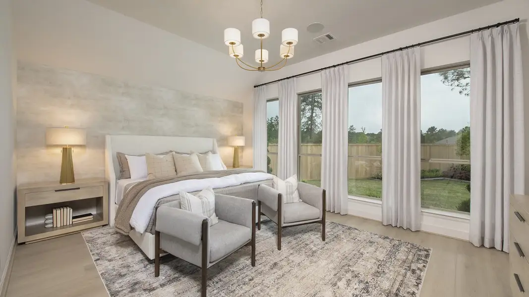 Furnished interior in a model home at Kresston 65' in Montgomery (Image 10).