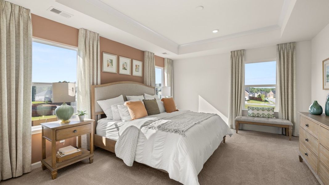 Furnished interior in a model home at Independence in Loganville (Image 23).