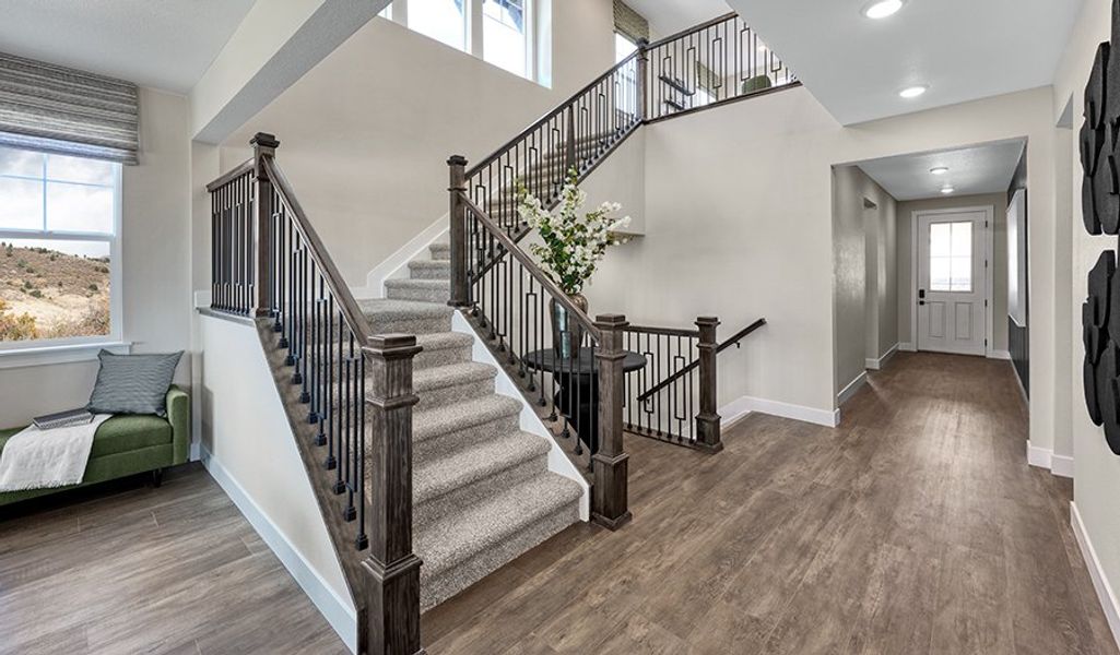 Furnished interior in a model home at Skyline at Parkvale in Littleton (Image 16). Furnished interior in a model home at Skyline at Parkvale in Littleton (Image 16).