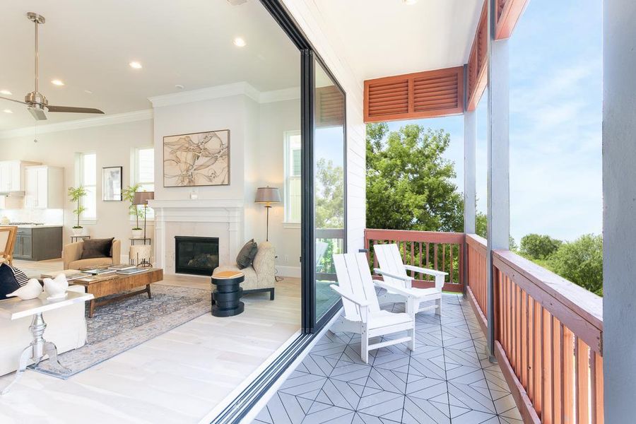Furnished interior in a model home at Carroll Crest in Carrollton (Image 6).
