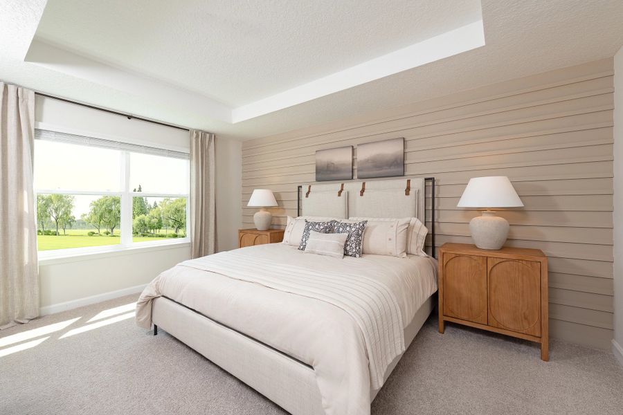 Furnished interior in a model home at Montague Chase in Tampa (Image 7).