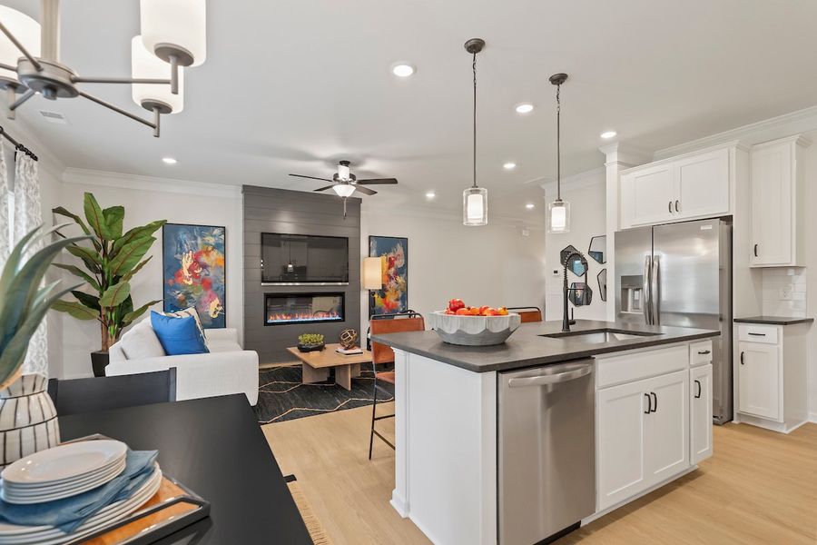 Furnished interior in a model home at Glendale Towns in Conyers (Image 75). Furnished interior in a model home at Glendale Towns in Conyers (Image 75).