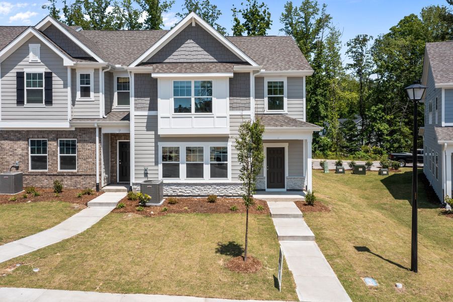 Front exterior of a home in the Tyler Gardens community, located in Wake Forest, NC (Image 17).