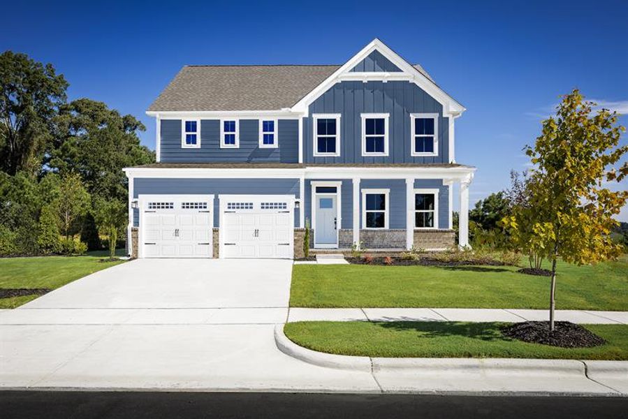 Front exterior of a home in the Allen Park Single Family community, located in Raleigh, NC (Image 3). Front exterior of a home in the Allen Park Single Family community, located in Raleigh, NC (Image 3).