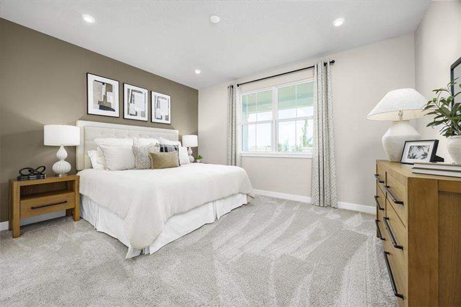 Peaceful owner’s retreat designed for rest and relaxation.