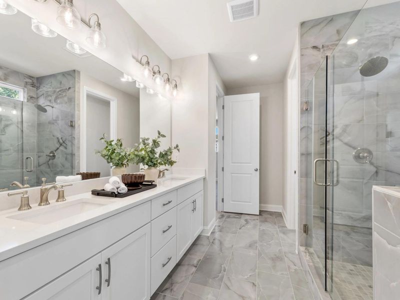 Furnished interior in a model home at Melody Lakeside Estates in Buford (Image 13).