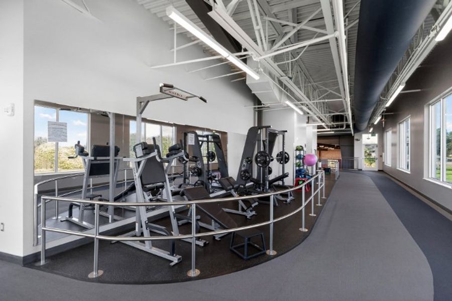 A room with exercise equipment. A room with exercise equipment.